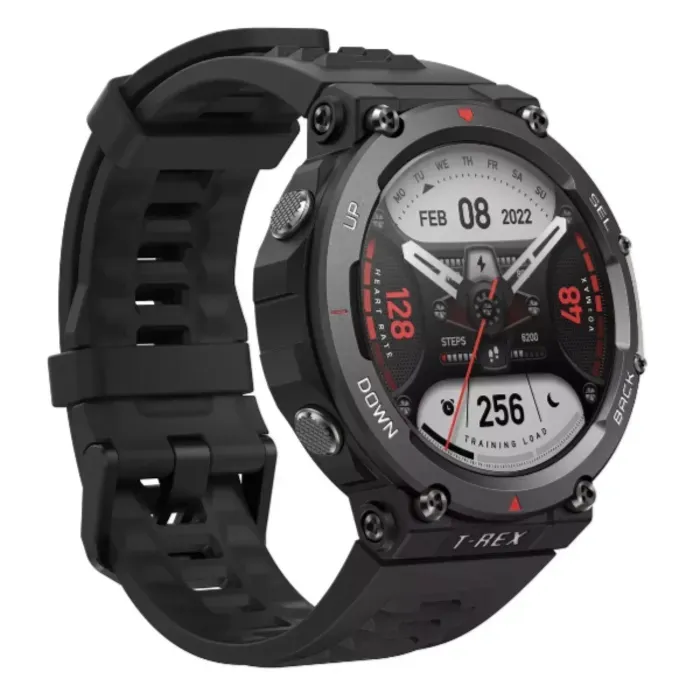 Smartwatch Amazfit T Rex 2 Display de 1.39 Pulg Con Correa de Silicona  Color Ember Black