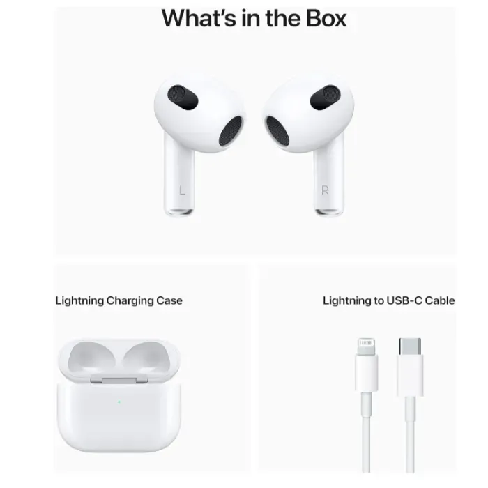 Apple AirPods 3.ª Generación Auriculares Inalámbricos