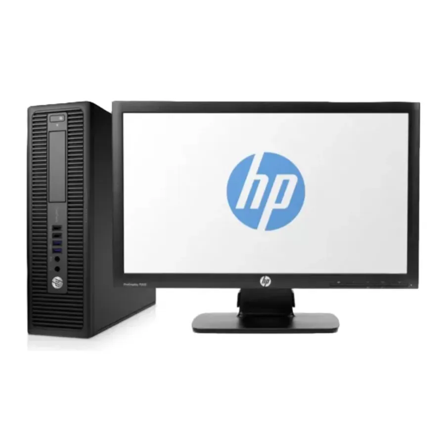 Computador Hp Elitedesk 705 G2 16gb Ram Ssd 240gb Mon 19 Pulg  (Reacondicionado) Color Negro