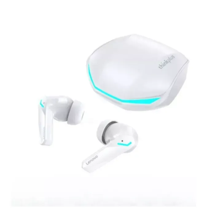 Audífonos In Ear Gamer Inalámbricos Lenovo ThinkPlus GM2 PRO Color Blanco Con Luz LED