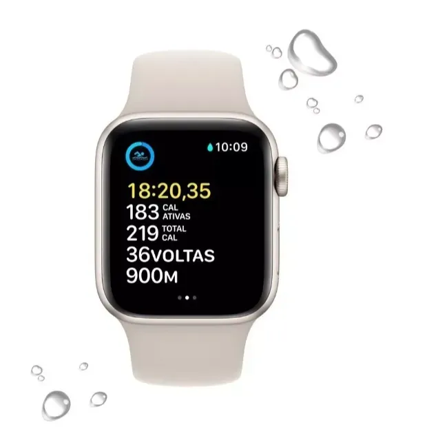 Apple Watch SE GPS - Caja de Aluminio Blanco Estelar 40 mm  Correa Deportiva Blanco Estelar 