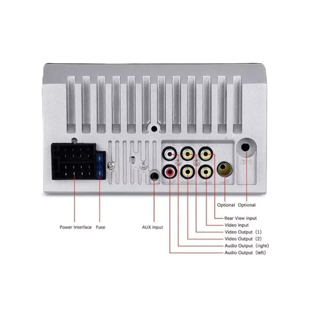 Radio Carro Mp5 Pantalla Táctil Bluetooth 7 Color Negro