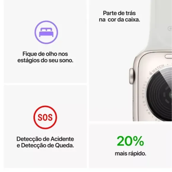 Apple Watch SE GPS - Caja de Aluminio Blanco Estelar 40 mm  Correa Deportiva Blanco Estelar 