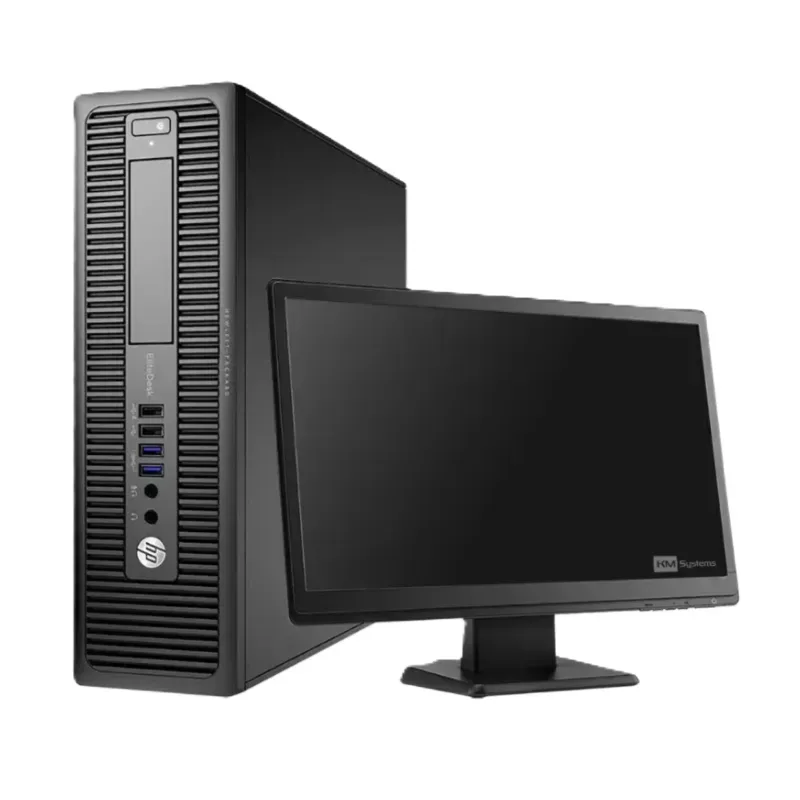 Computador Hp Elitedesk 705 G1 Amd A4 8gb 120gb + Monitor 19 Pulg Usado (Reacondicionado) Color Negro