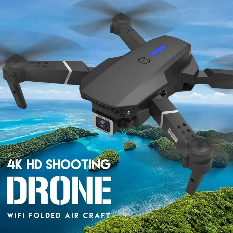 Drone E88 Pro Con Cámara 4k + Batería