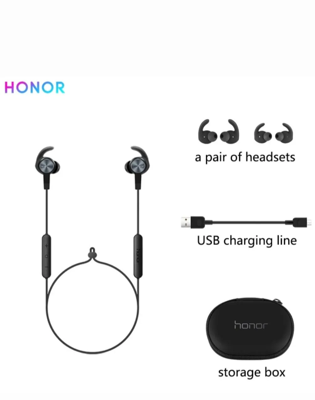 Audífonos 100% Honor Xsport Am61 Inalámbricos Bluetooth Color Negro