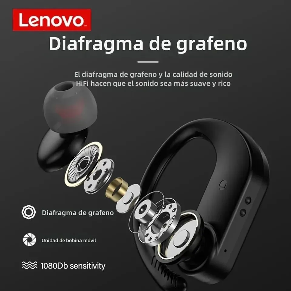 Audífonos Lenovo Gamer LP7 Color Negro