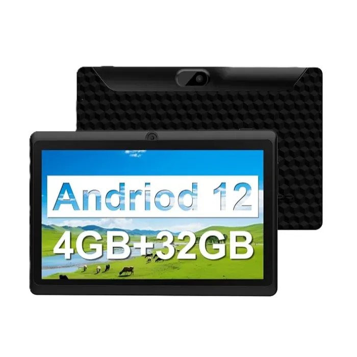 Tablet Android 12 7 Pulg 4GB+32GB/1TB Expand Cámara Dual 3000 mAh Color Negro