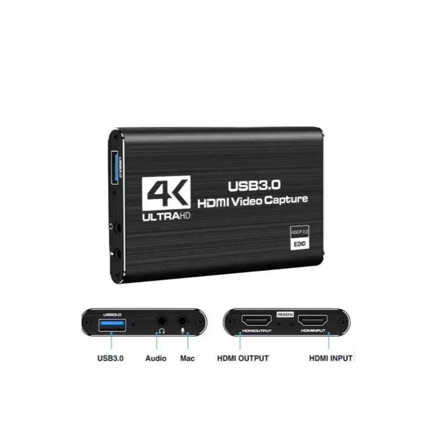 Capturadora De Video Hdmi 3.0 Audio Mic In Streaming 3.0