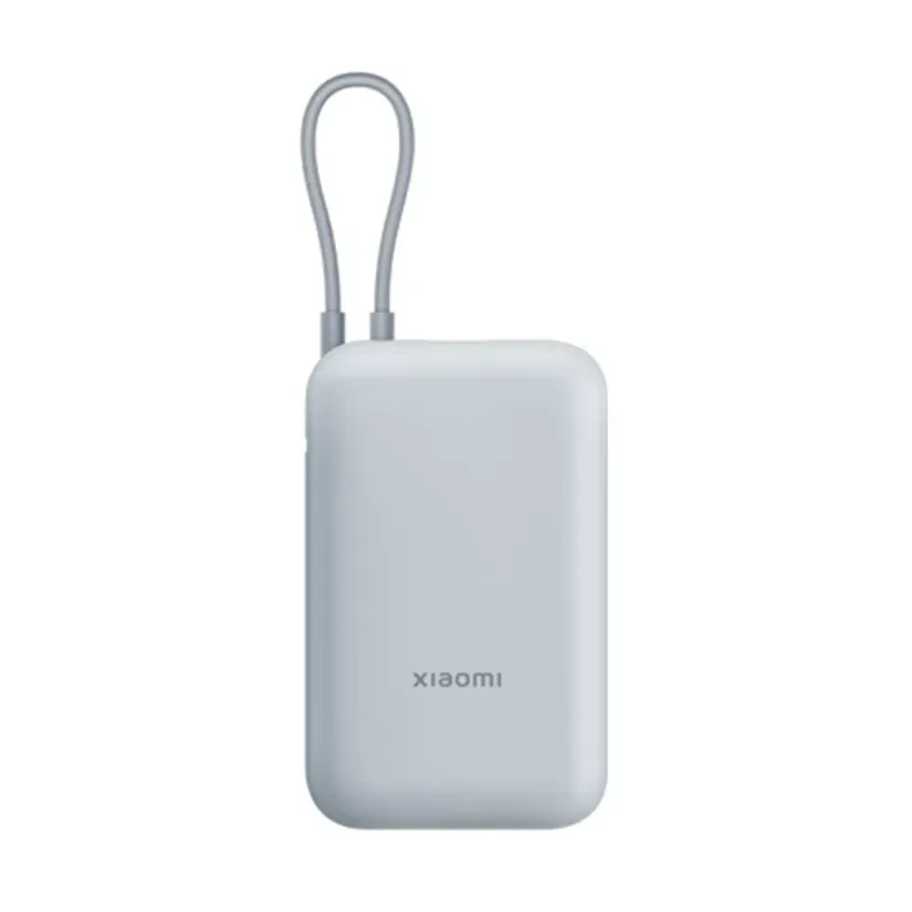 Power Bank Xiaomi 10000mah Cable Integrado Color Azul Claro