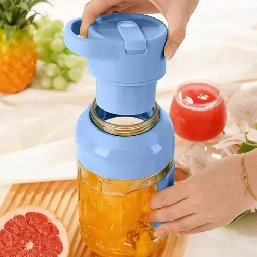 Botella Mini Licuadora Recargable 1500ml Portatil Jugos Gym