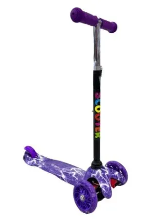 Scooter Patineta Hidráulica Estampada Morada