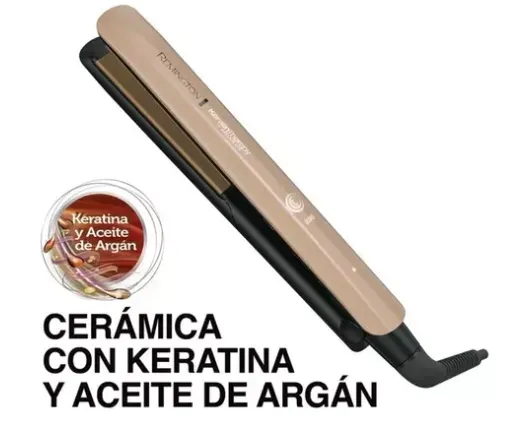 Combo Plancha Y Cepillo Secador Keratina Y Aceite De Argan