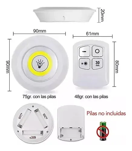 Lámpara Inalámbrica Portátil De Luz Led x3