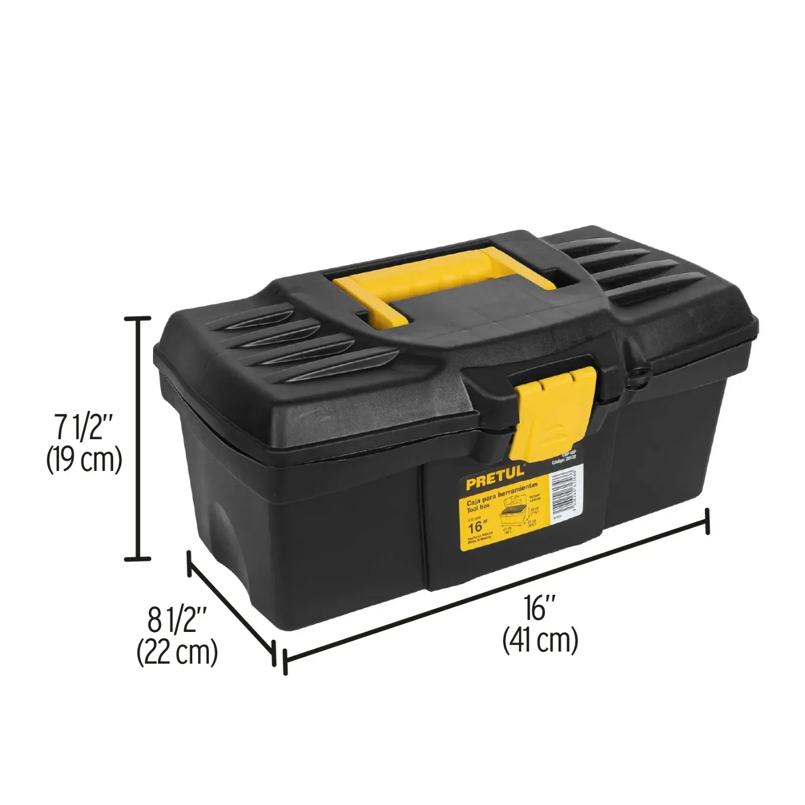 Caja De Herramientas De 41 Cm Con Charola Pretul