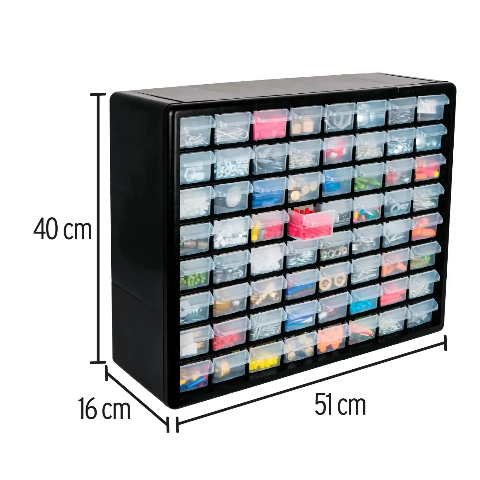 Organizador De Accesorios De 51 Cm Con 64 Compartimientos Truper