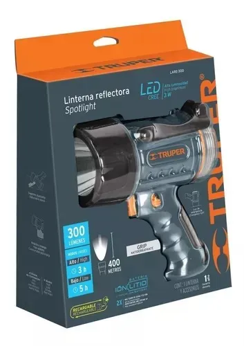 Lampara Led Recargable, 300 Lúmenes 