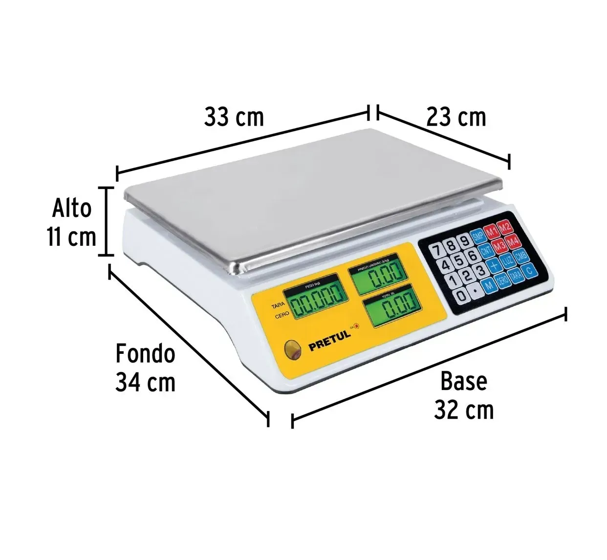 Báscula Electrónica Pretul Con Multifunciones Capacidad De 40Kg