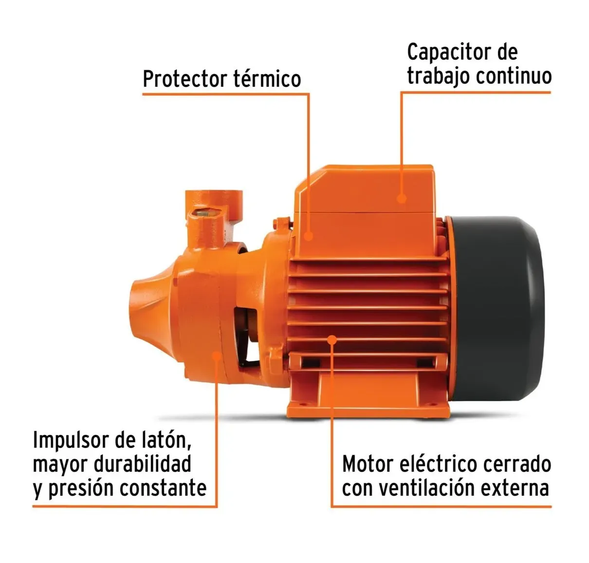 Motobomba Bomba De Agua Periférica Eléctrica 1 Hp Truper Expert