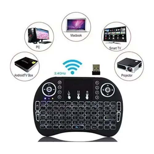 Mini Teclado Inalámbrico Airmouse Android Smart Tv Iluminado 