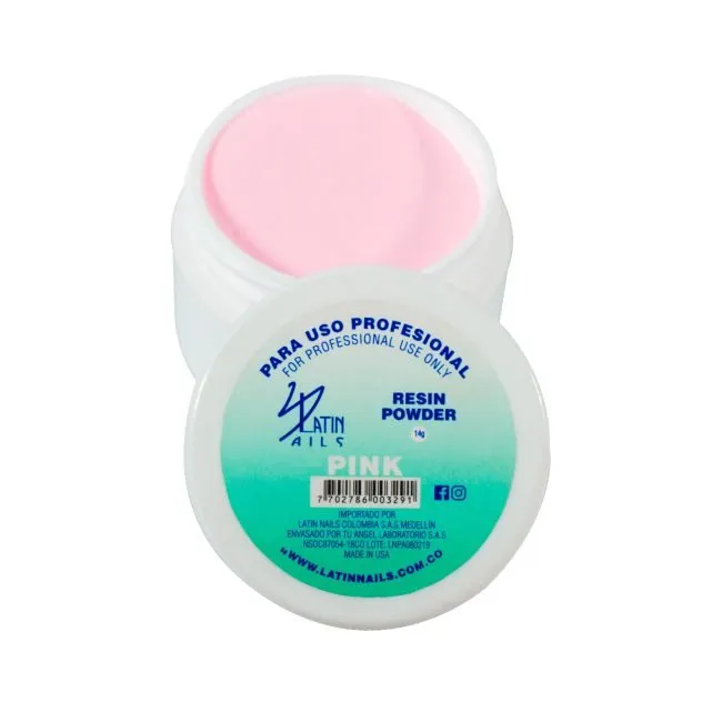 Polvo Acrilico Pink Resin Powder X14gr - Latin Nails