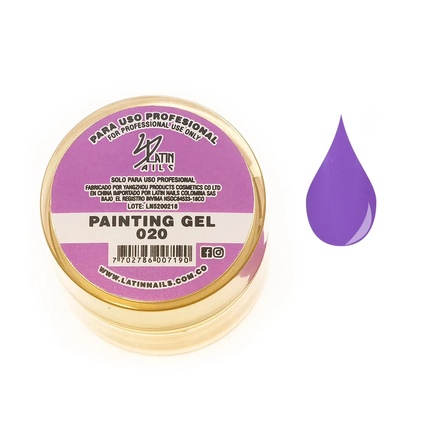 Painting Gel Morado 020 6gr - Latin Nails