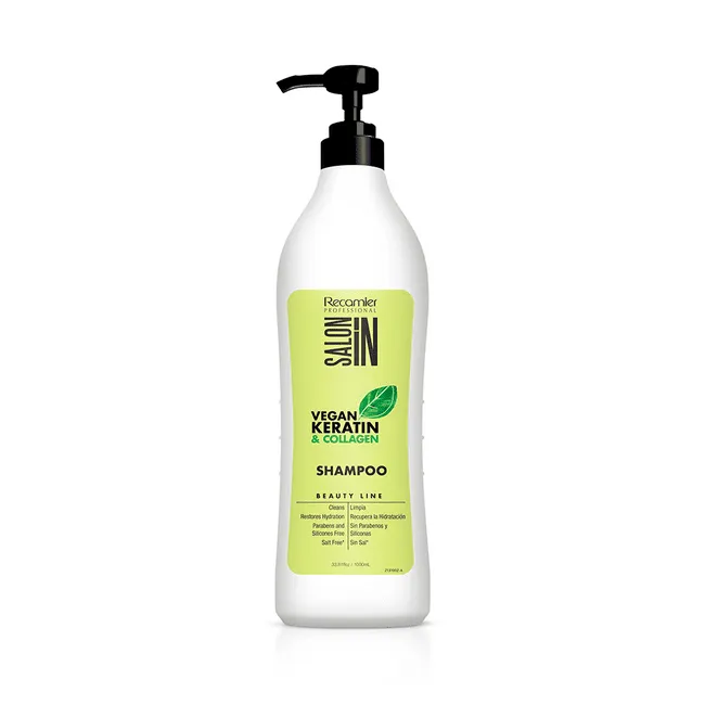 Shampoo Vegan Keratin Collagen Salon In Recamier X1000 Ml Sin Sal