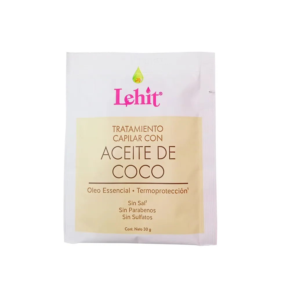 Tratamiento Con Aceite De Coco Termoprotector - Sachet Lehit 30gr