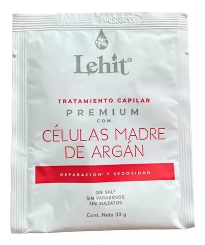 Tratamiento Capilar Premium Células Madre De Argán - Sachet Lehit 30gr