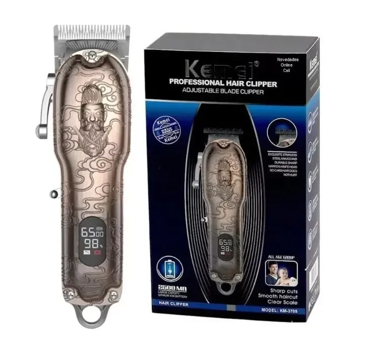 Maquina Peluquera Inalámbrica Profesional Kemei-3705