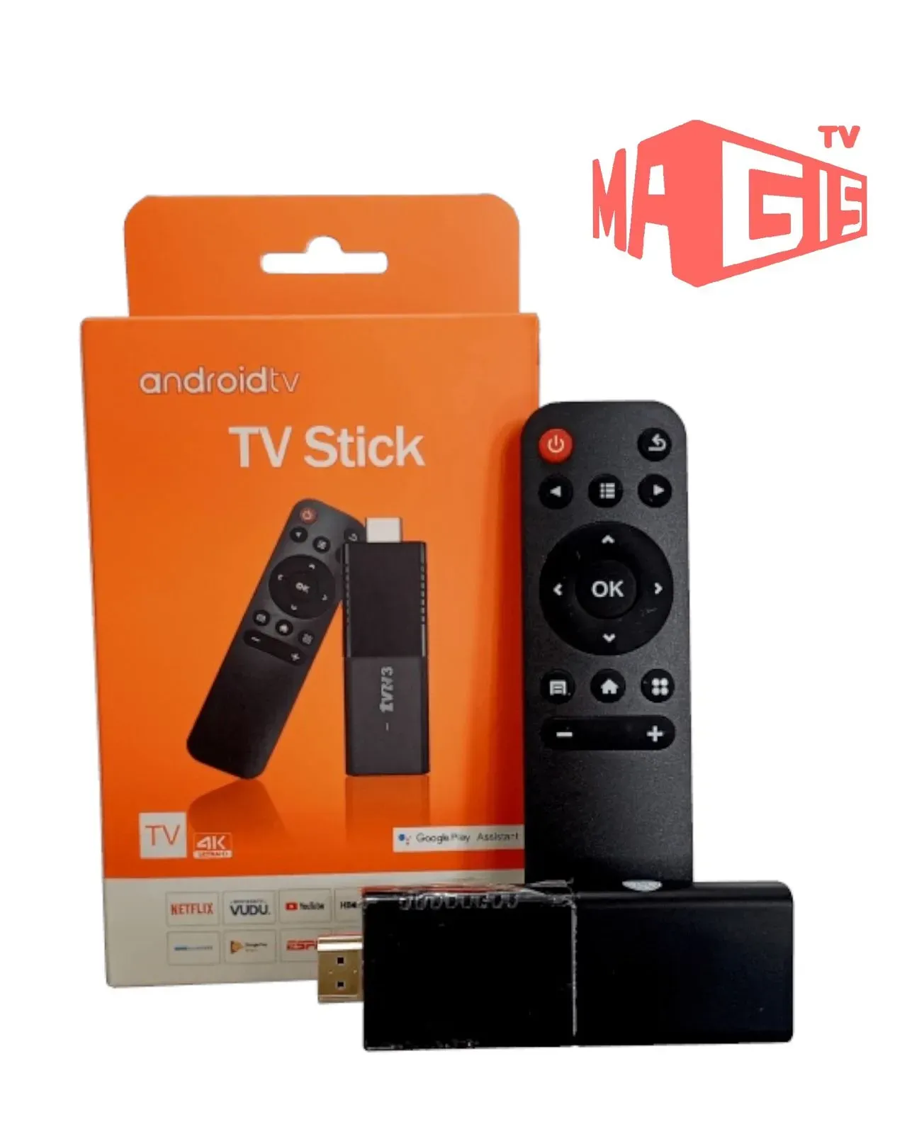 Android Tv Stick Streaming 4K Con Magis Tv