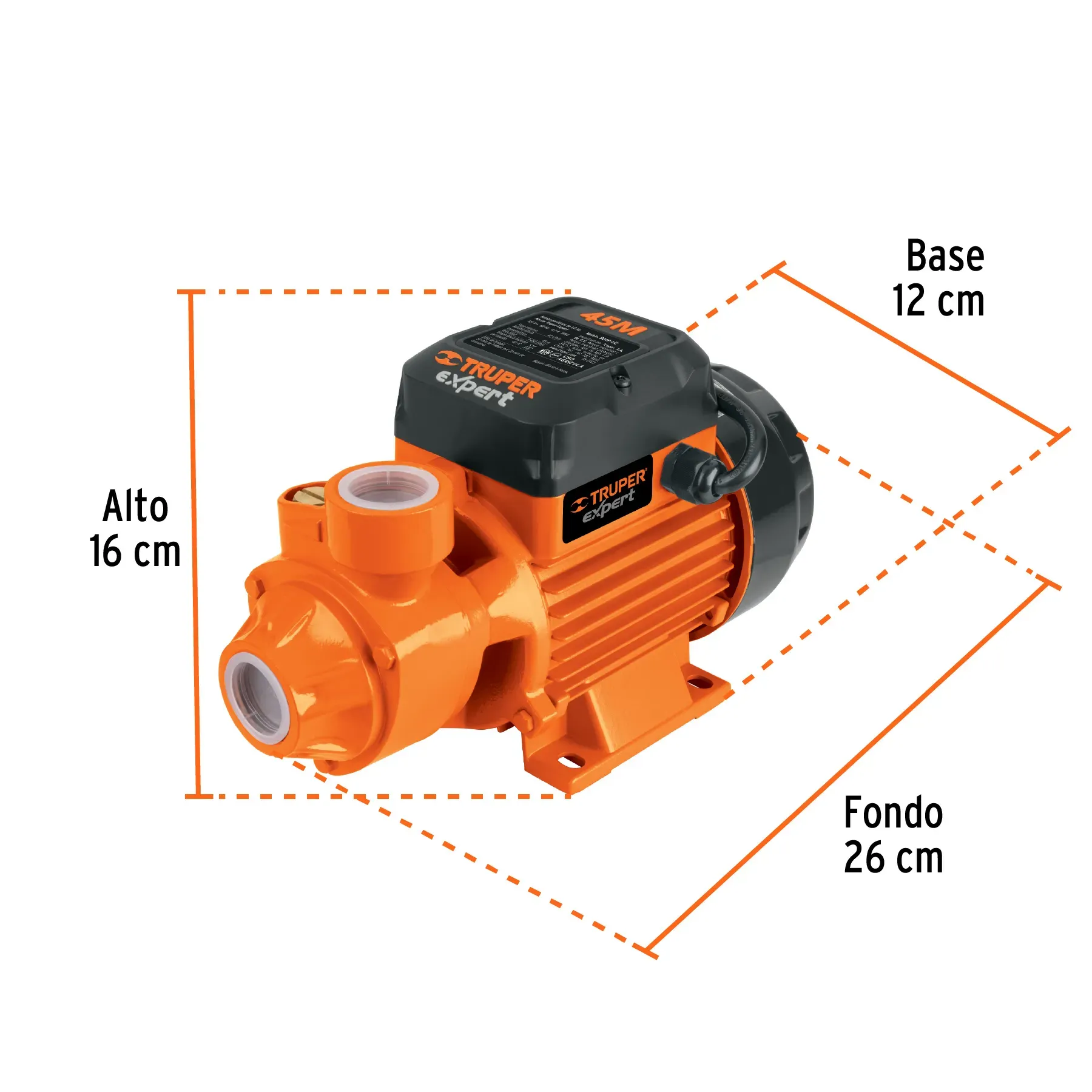 Motobomba Bomba De Agua Periférica Eléctrica 1/2 Hp Truper Expert 