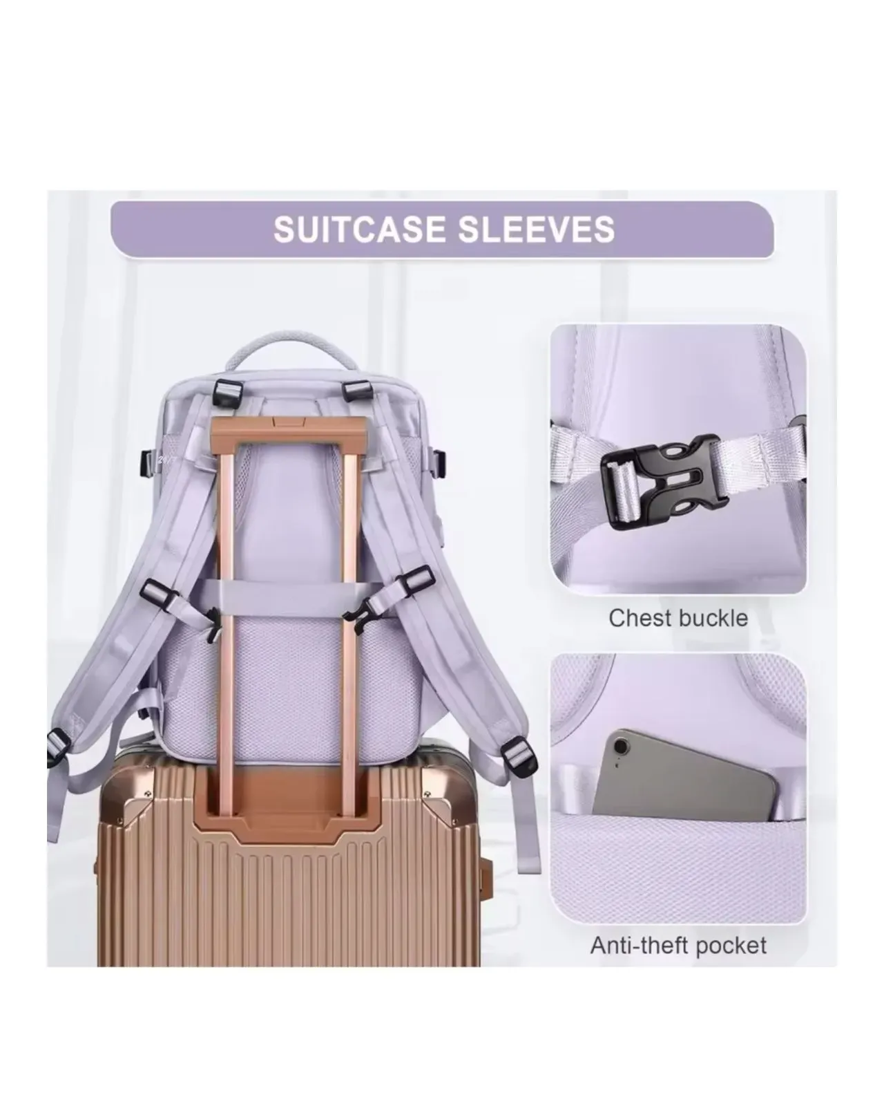 Maleta Morral Viajero Multiusos Amazon Purpura