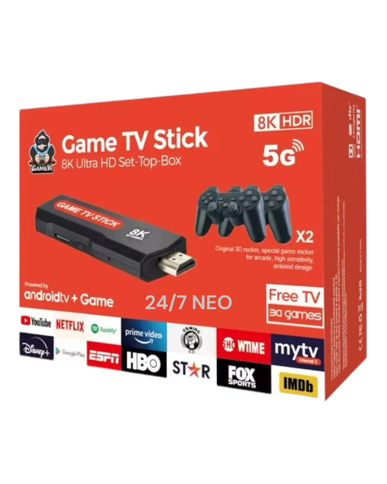 Consola De Video Juego Android Tv Game Stick Hdmi 8K 