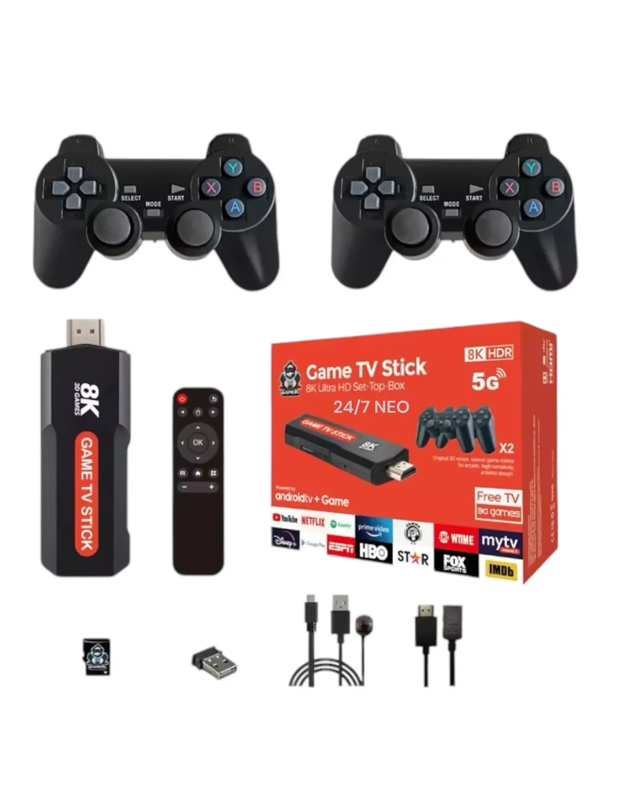 Consola De Video Juego Android Tv Game Stick Hdmi 8K 