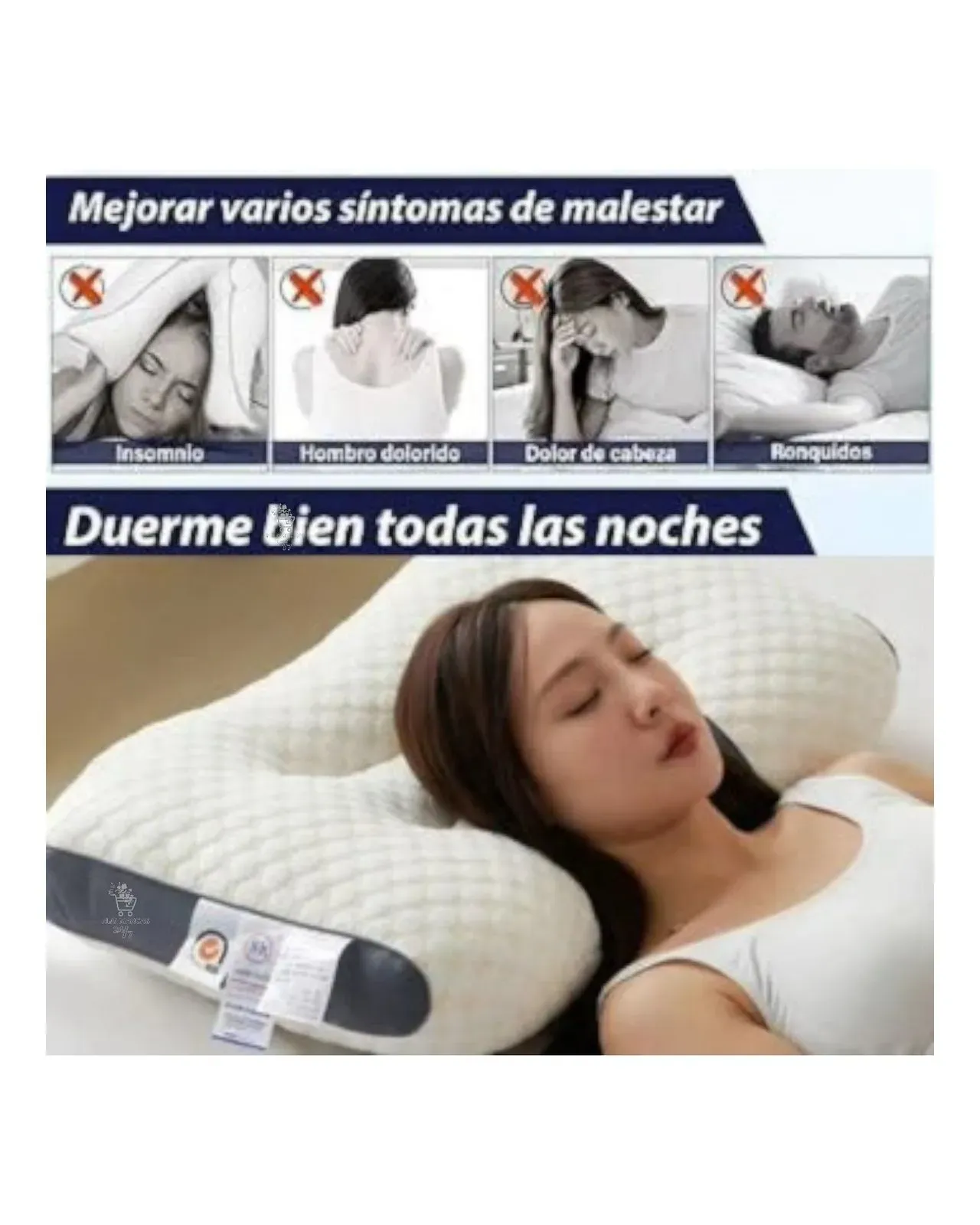 Combo X2 Almuadas Ortopedicas Transpirables Cervical Sleep Confort 3D