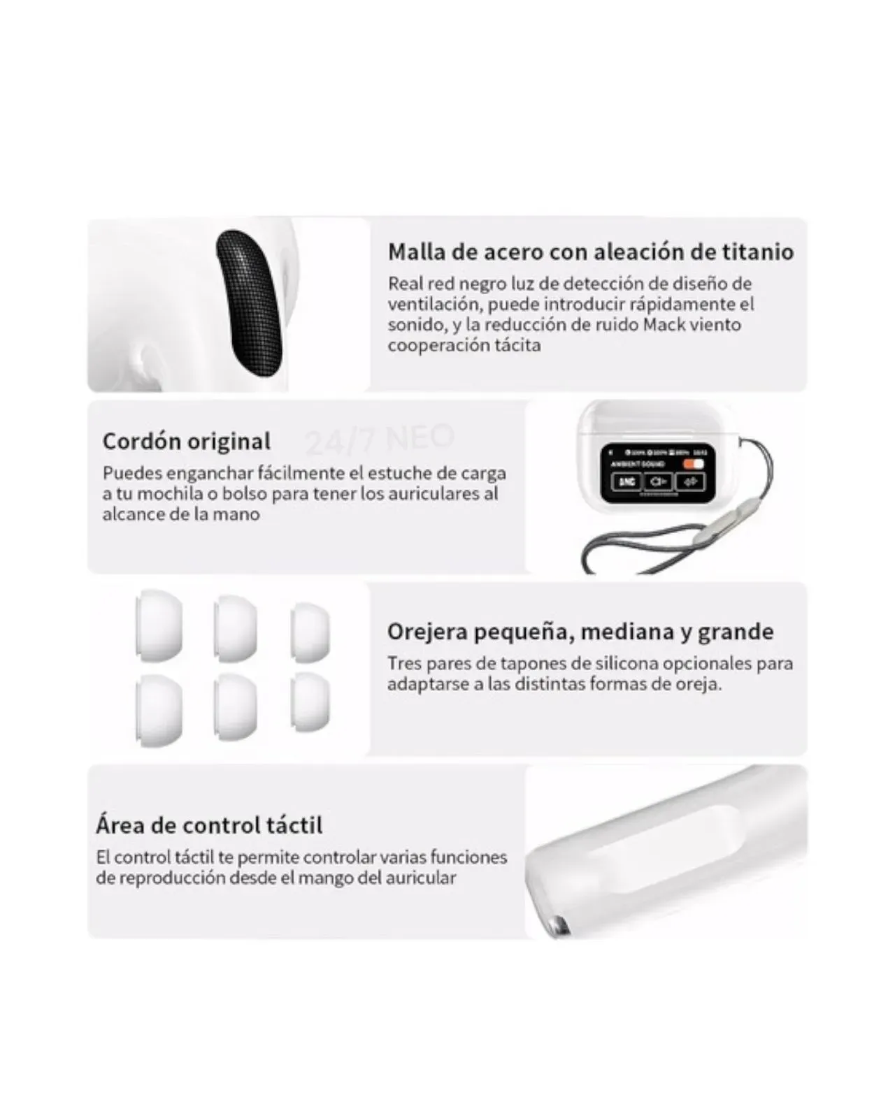 Audifonos Airpods Pro 2 Con Pantalla Tactil 