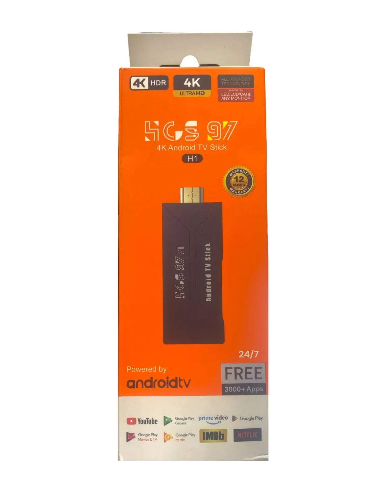 Android Tv Stick Hgs97 Streaming 4K Con Magis Tv