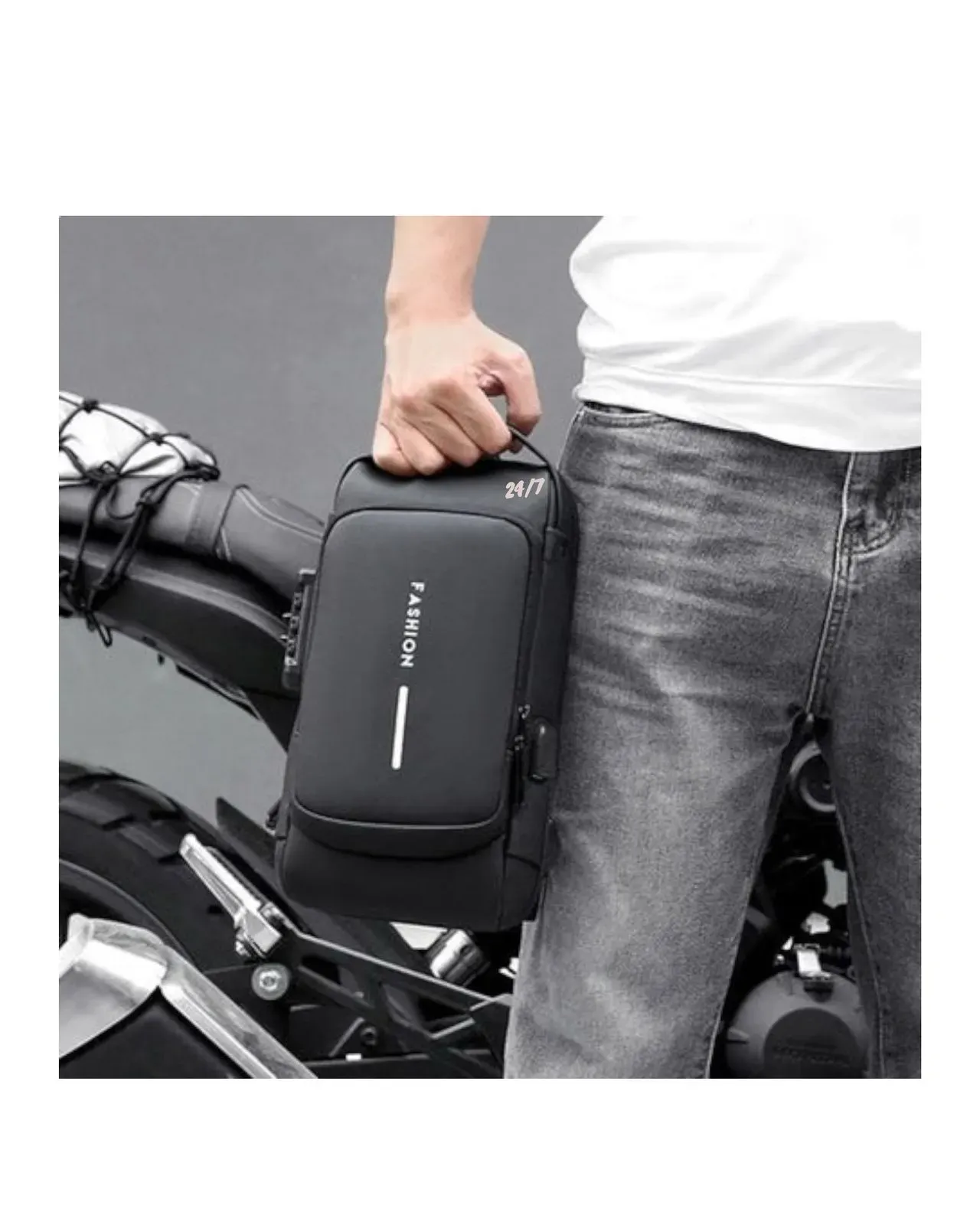 Bolso Bandolera Para Hombre Mochila Canguro Usb 