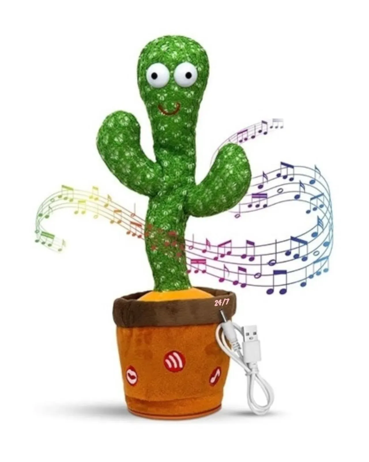 Juguete Cactus Bailarín Con Luces Imita Voz Sonidos Música Juguete