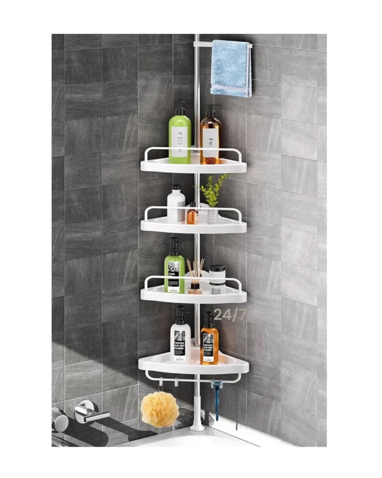 Organizador Esquinero Para Baño 4 Niveles Multifuncional 