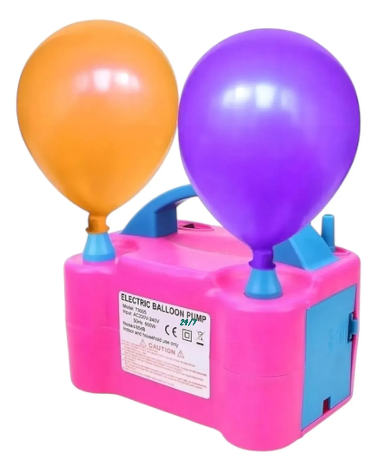 Inflador Electrico Para Globos Doble Rosado Decorar Fiestas