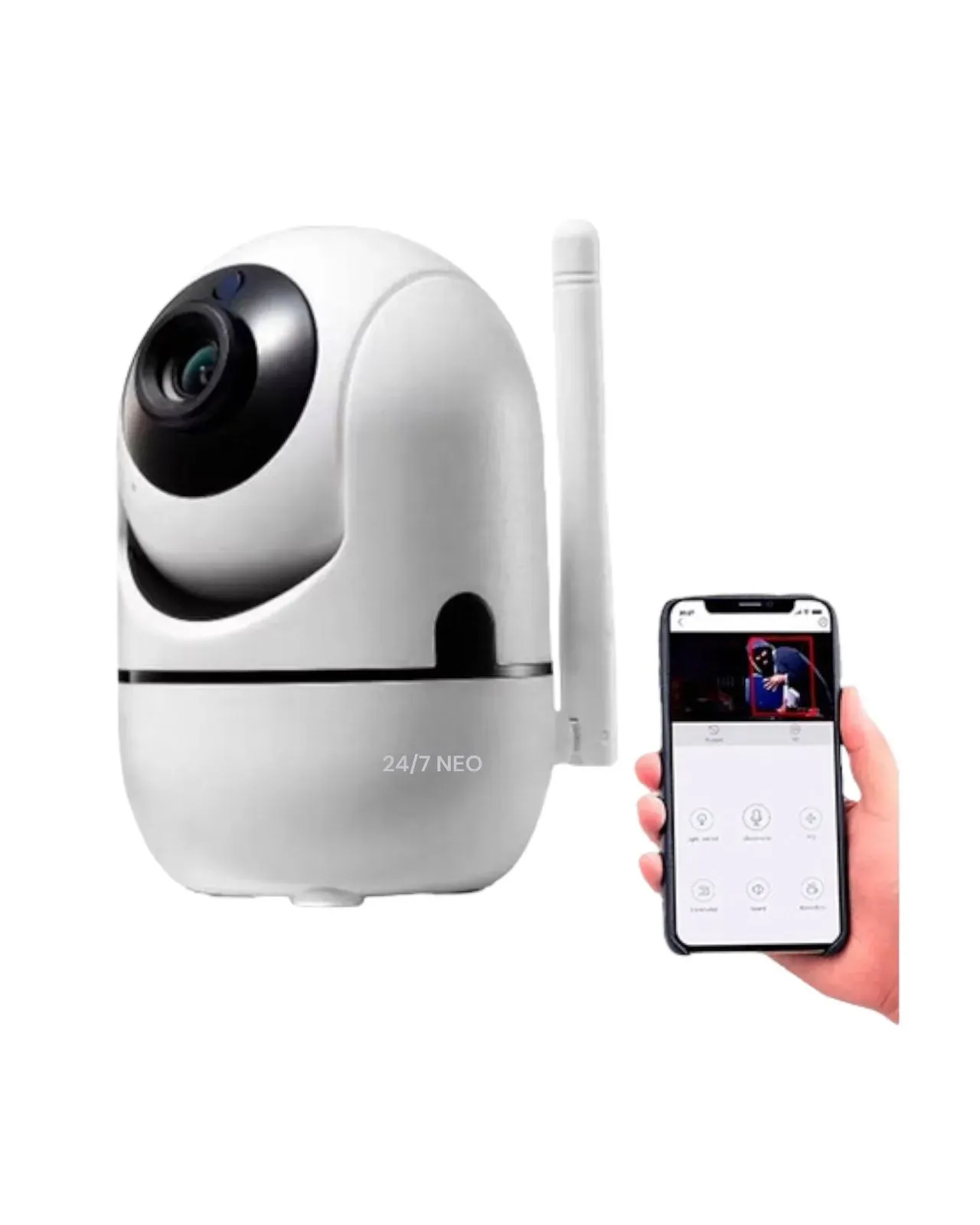 Camara Robotica 360° Wifi Vision Nocturna Fhd Cloud