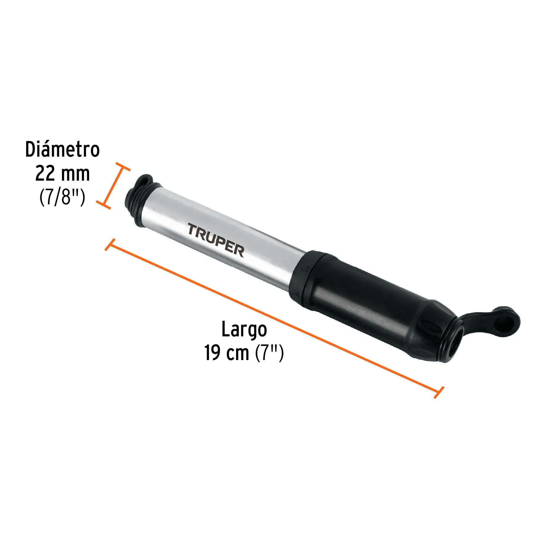 Mini Bomba Manual Para Bicicleta Tecnología Abatible De 75 PSI Truper