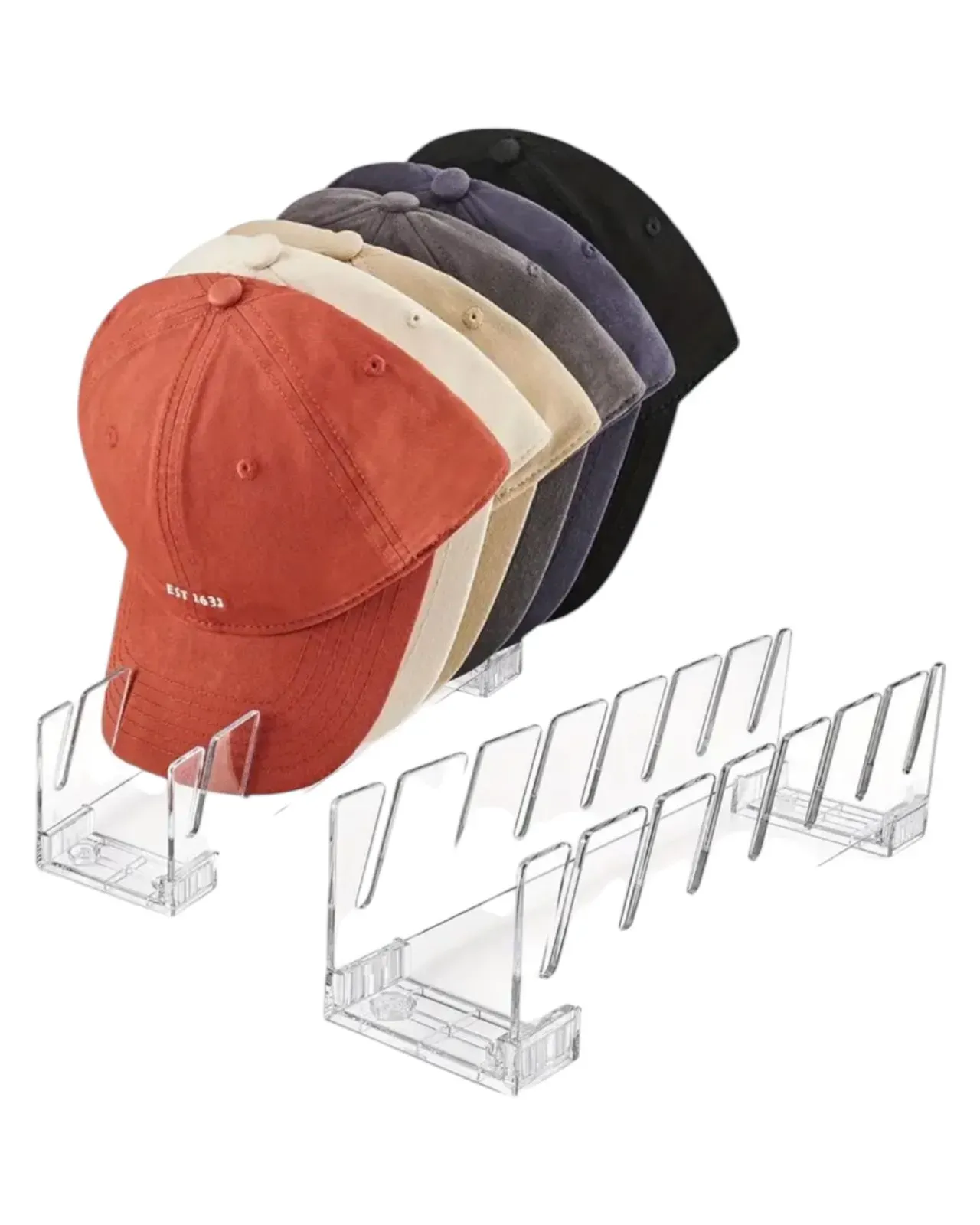 Organizador De Gorras Para Closet En Acrilico 7 Puestos 