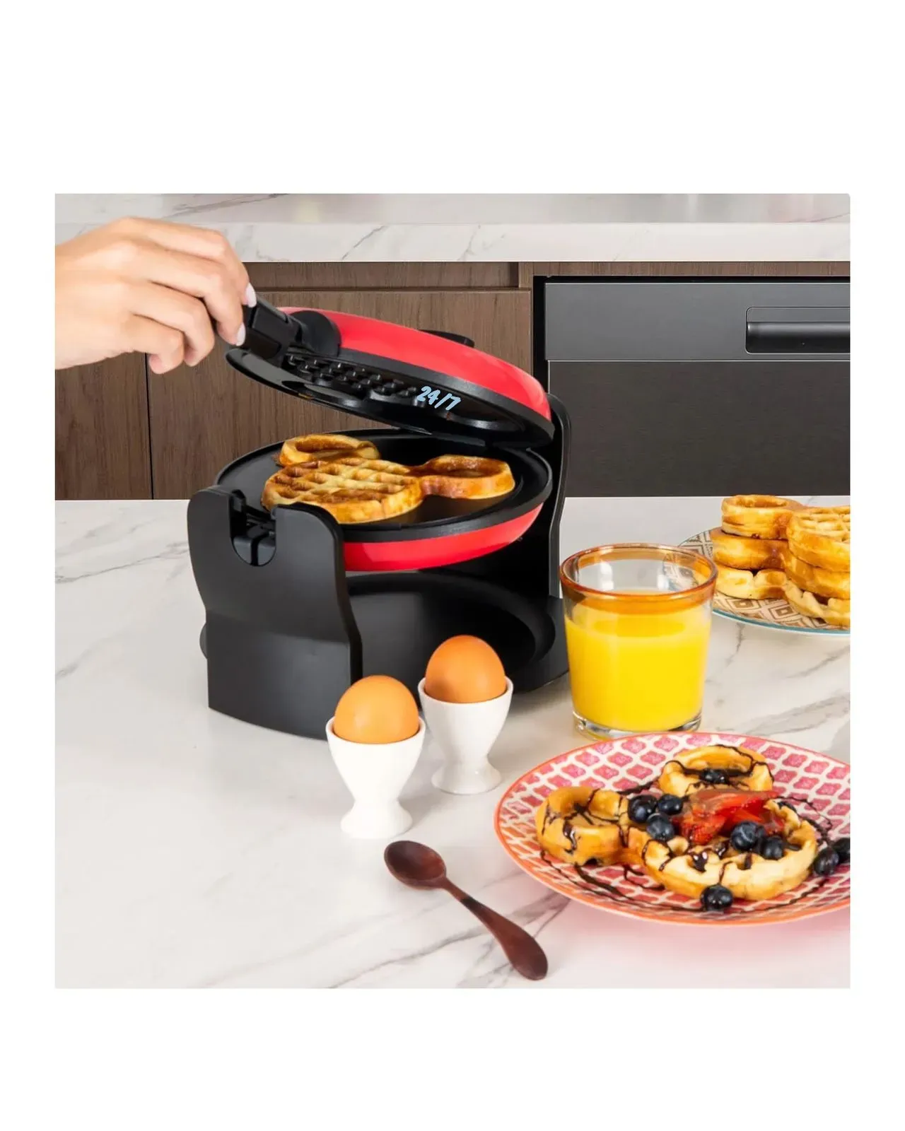 Mini Waflera Electrica Antiadherente Mickey Mouse Wafles Infantiles