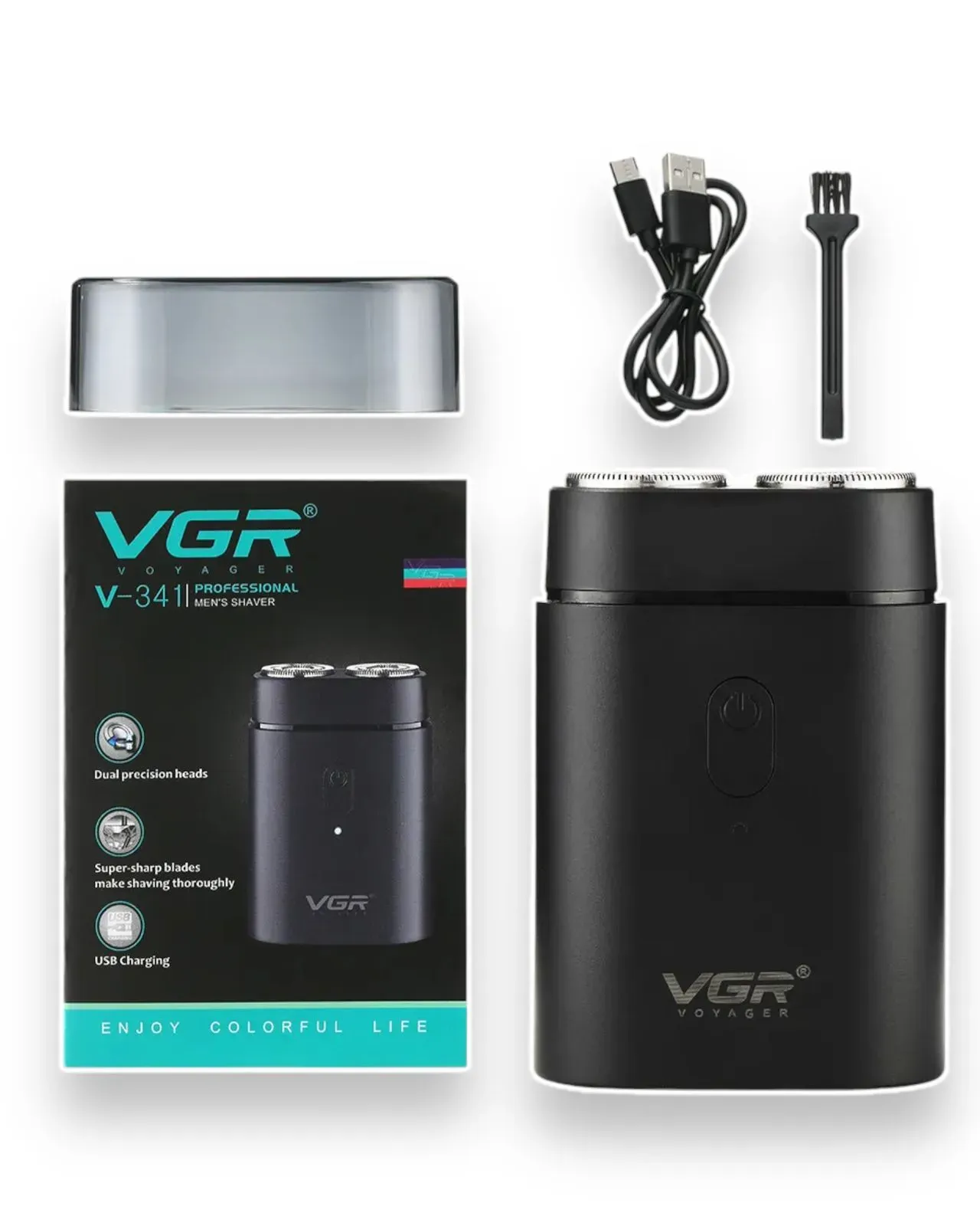 Afeitadora Eléctrica Vgr V-341 Portátil Recargable Usb