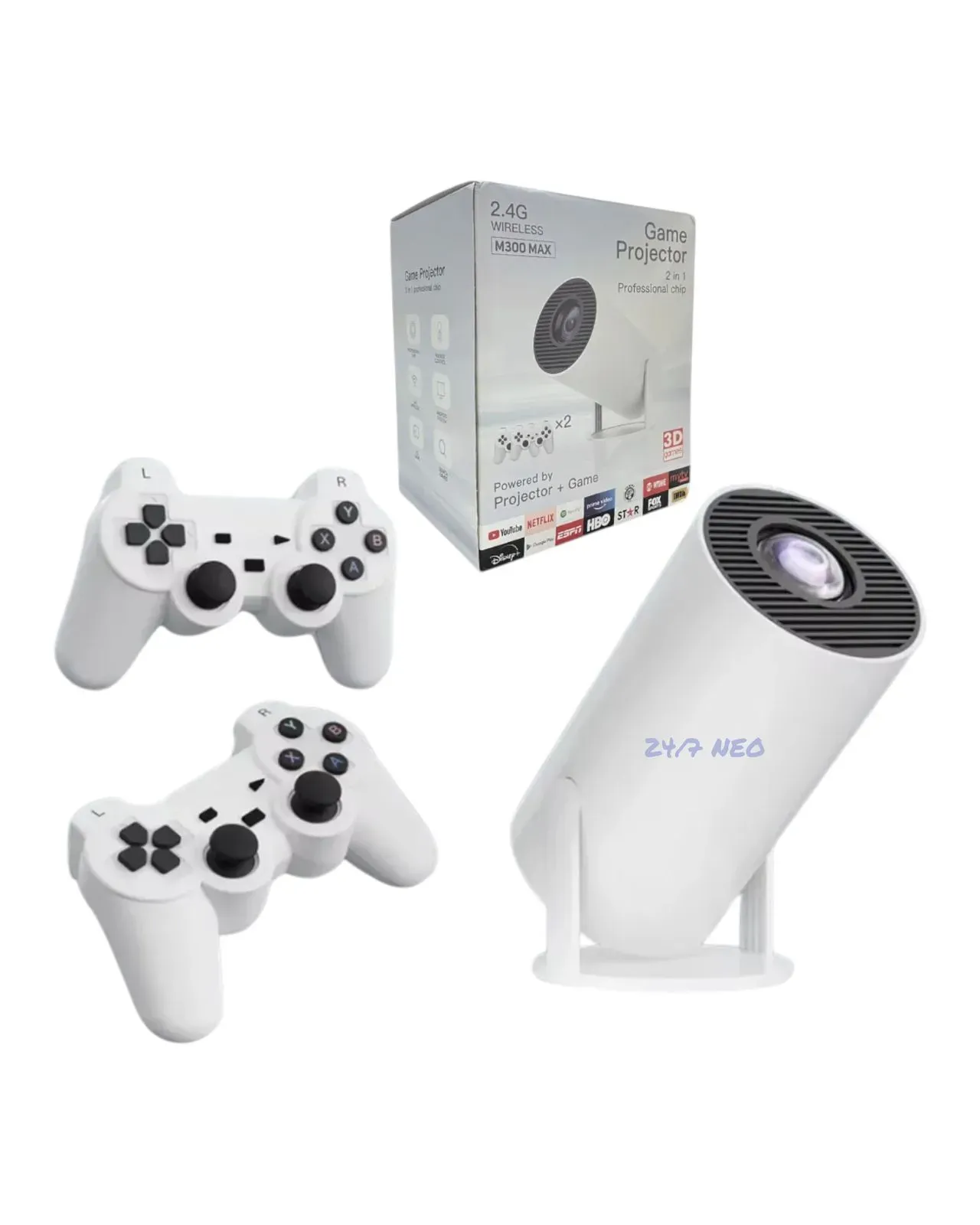 Proyector De Consola Todo En Uno M300 Max 3D Games Portátil 1080p 