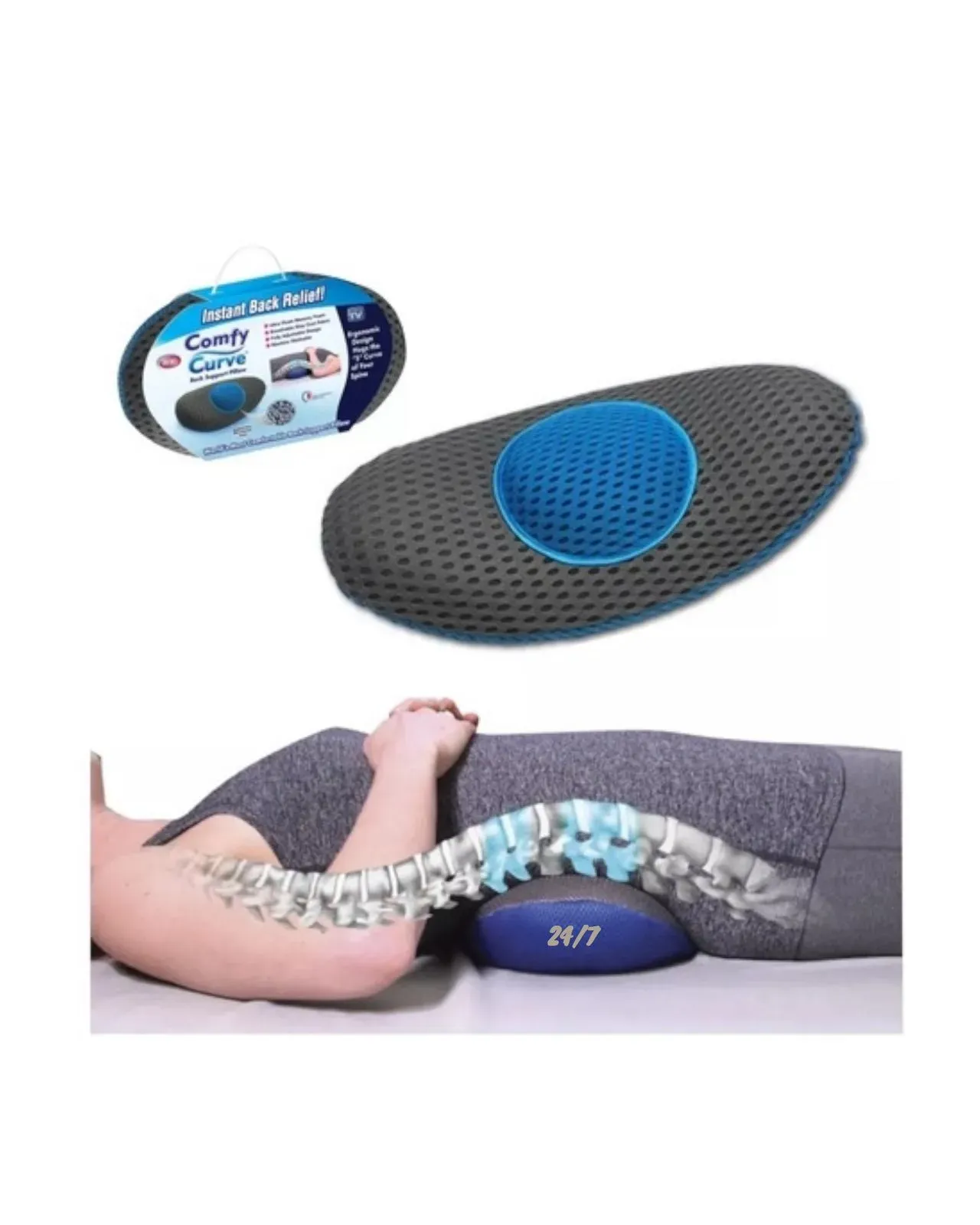 Almohada Ortopédica Ergonómica De Apoyo Lumbar Y Espalda