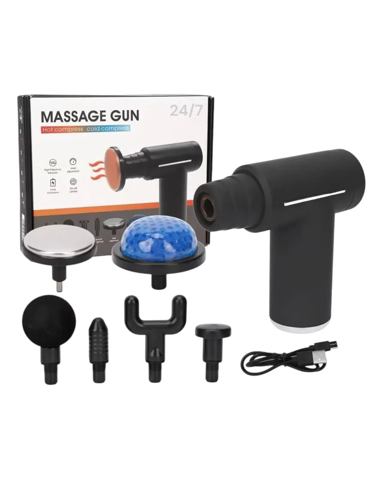 Masajeador Fascial Muscular Terapéutico Inalámbrico Gun Frio Y Calor Portatil 